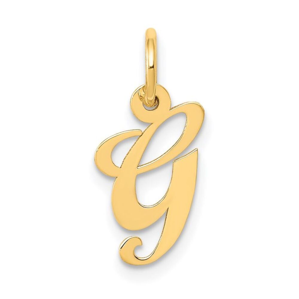 Kazi Luxury 14k Yellow Gold Small Fancy Script Le… - image 1